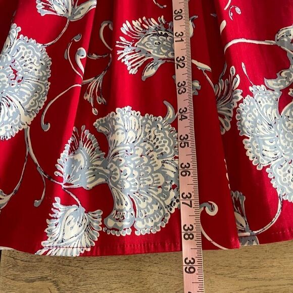 Tommy Hilfiger Belted A-line Dress Scarlett Red and Blue size 6 - Picture 10 of 13